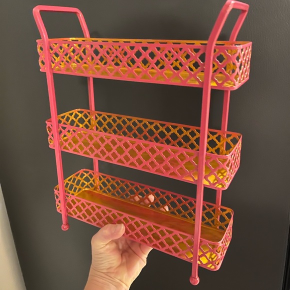 Pink and Gold 3-Tier Metal Counter Top Storage Organizer - Picture 2 of 16